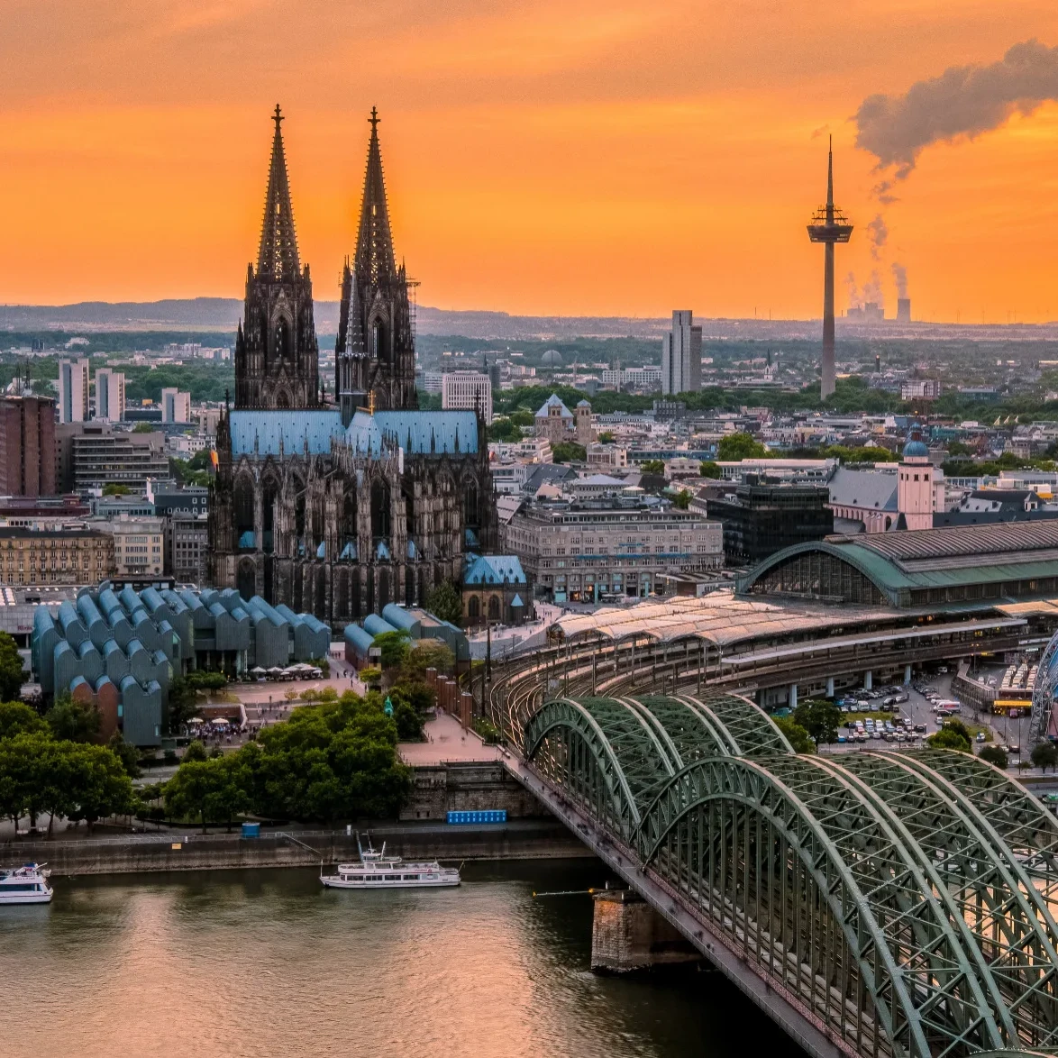 Panorama in Köln mit Dom
