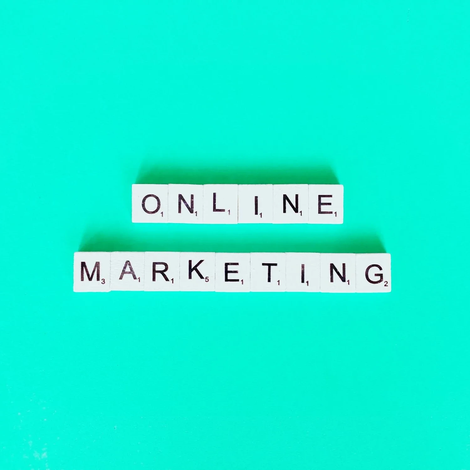 Online-Marketing Buchstabenkette